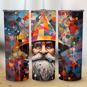 Gnome Tumbler Wrap, Goblin, 20 oz Tumbler Sublimation Design, Straight & Tapered, PNG Files, Digital Download
