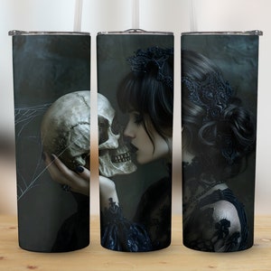 Gothic Tumbler Wrap | Gothic Tumbler PNG | Gothic Tumbler Design | 20 oz Dark Heart Sublimation Design | Digital Download