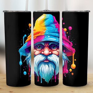 Gnome Tumbler Wrap, Sprite, 20 oz Tumbler Sublimation Design, Straight & Tapered, PNG Files, Digital Download