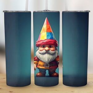 Gnome Tumbler Wrap, Brownie, 20 oz Tumbler Sublimation Design, Straight & Tapered, PNG Files, Digital Download