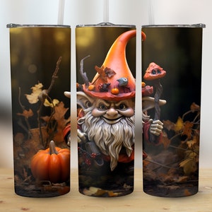 Gnome Tumbler Wrap, Tomte, 20 oz Tumbler Sublimation Design, Straight & Tapered, PNG Files, Digital Download