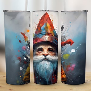 Gnome Tumbler Wrap, Troll, 20 oz Tumbler Sublimation Design, Straight & Tapered, PNG Files, Digital Download
