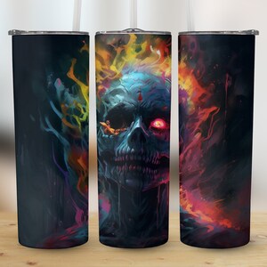 Terror Tales Horror 20oz Sublimation Tumbler Design, 9.2 x 8.3 Inches Straight Skinny Tumbler Wrap, PNG