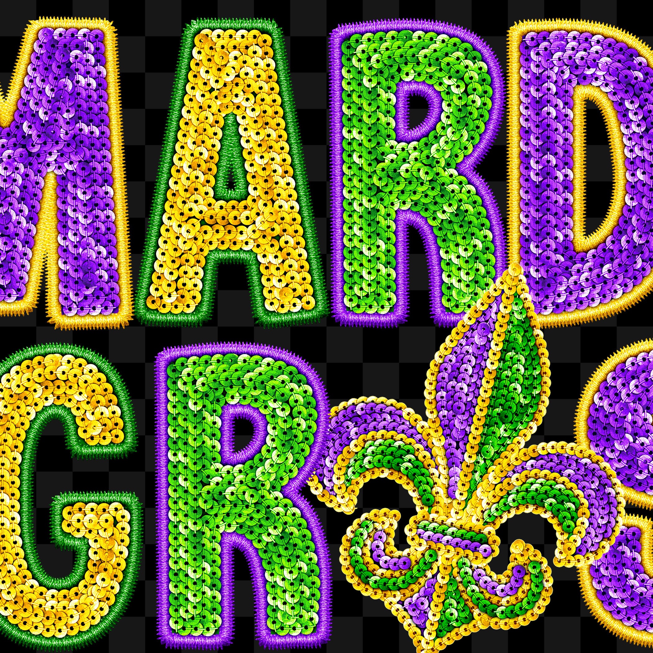 sequin mardi gras top