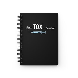 Spiral Bound Journal, Botox Dealer Notebook, Injector Nurse Note Taking Notebook, Plastic Surgery Notebook