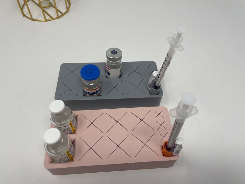 Soporte/organizador de jeringas, soporte de viales de silicona, soporte para bótox, organizador de bandejas, soporte/organizador de mesa, inyector estético, suministros para spa médico imagen 9
