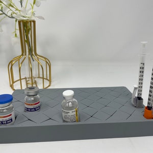 Soporte de silicona para viales, soporte/organizador de jeringas, soporte para bótox, organizador de bandejas, soporte/organizador de sobremesa, inyector estético, suministros para spa médico imagen 5