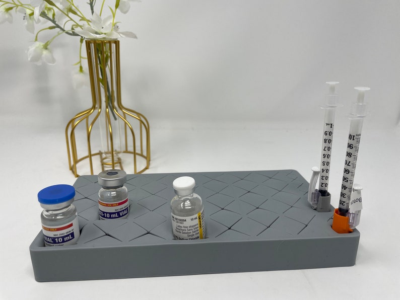 Soporte de silicona para viales, soporte/organizador de jeringas, soporte para bótox, organizador de bandejas, soporte/organizador de sobremesa, inyector estético, suministros para spa médico imagen 5