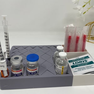 Soporte de silicona para viales, soporte/organizador de jeringas, soporte para bótox, organizador de bandejas, soporte/organizador de sobremesa, inyector estético, suministros para spa médico