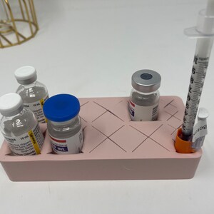 Soporte/organizador de jeringas, soporte de viales de silicona, soporte para bótox, organizador de bandejas, soporte/organizador de mesa, inyector estético, suministros para spa médico imagen 3