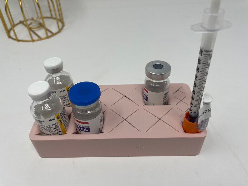 Soporte/organizador de jeringas, soporte de viales de silicona, soporte para bótox, organizador de bandejas, soporte/organizador de mesa, inyector estético, suministros para spa médico imagen 3