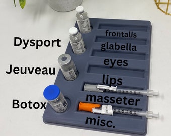 Botox Fillers Dysport Tray, Esthetic Practitioner Vial and Syringe Holder, Nurse Doctor Esthetician,  Medspa Organizer