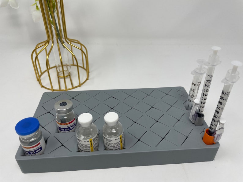 Soporte de silicona para viales, soporte/organizador de jeringas, soporte para bótox, organizador de bandejas, soporte/organizador de sobremesa, inyector estético, suministros para spa médico imagen 8