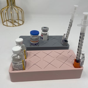 Soporte/organizador de jeringas, soporte de viales de silicona, soporte para bótox, organizador de bandejas, soporte/organizador de mesa, inyector estético, suministros para spa médico