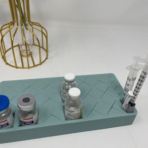 Soporte de silicona para viales, soporte/organizador de jeringas, soporte para bótox, organizador de bandejas, soporte/organizador de sobremesa, inyector estético, suministros para spa médico imagen 2