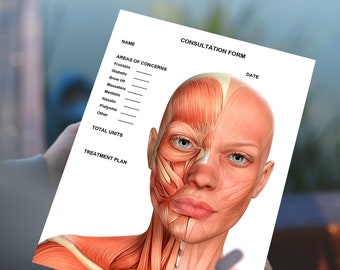 Neurotoxin Treatment Plan Template, Nurse Injector Consultation Form, Aesthetic Injector Form, Aesthetics Medical Chart download