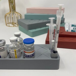 Soporte/organizador de jeringas, soporte de viales de silicona, soporte para bótox, organizador de bandejas, soporte/organizador de mesa, inyector estético, suministros para spa médico imagen 10