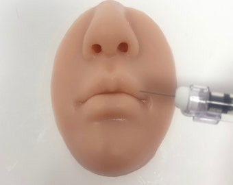 3D Silicone Nose and Mouth Model for Neuromodulator Training, Filler Injection, Nose Plastic Surgery Practice, Cosmetic Training, Piercing