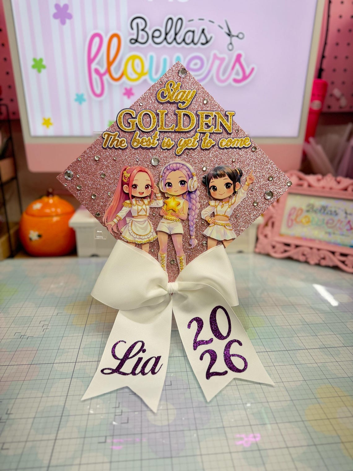 Huntrix Graduation Cap Huntrix Graduation Topper | Stay Golden | Kindergarten | Graduation Cap ...