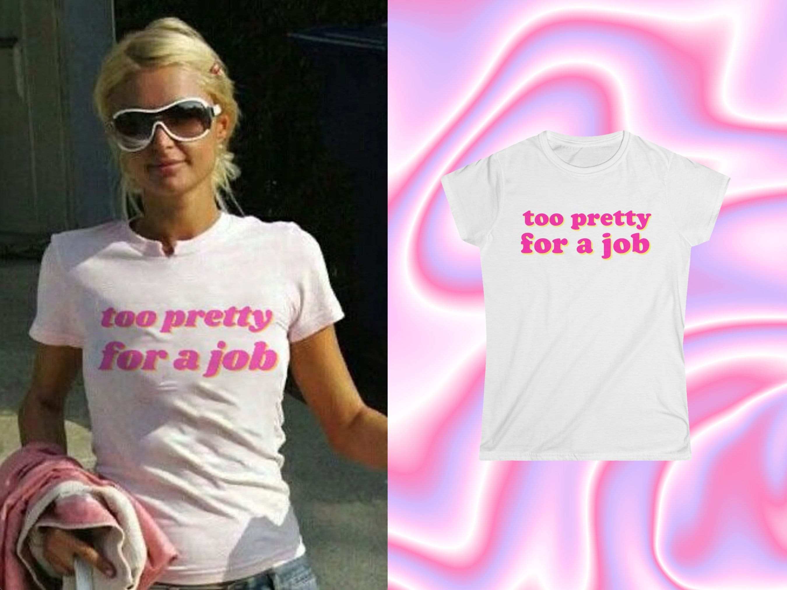Too Pretty for A Job Y2K Tee, Y2K Baby Tee, Paris Hilton Tee, 2000s Cropped  Tee, Y2K Slogan Shirt, Y2k Graphic Tee, Y2k Inspired, 2000s Y2k - Etsy  Norway