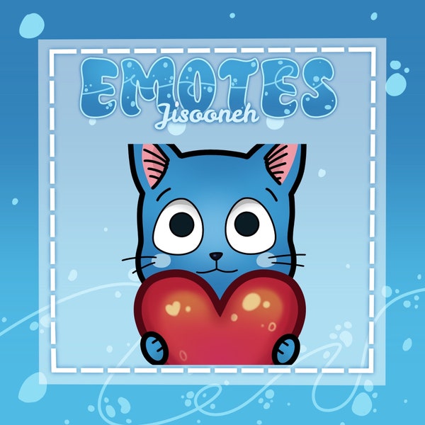 Happy Fairy Tail Heart Emote // Twitch, Kick, Discord Happy Heart fairy Tail emote // Cute happy emote for streamer