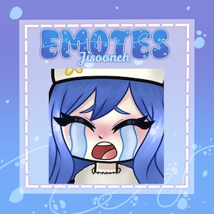 Fairy Tail Juvia Emote - Twitch Cute Juvia Emote - Cute Crying Emote For streamers - Twitch, Kick, Discord Emote