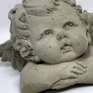 Concrete angel, Concrete cherub, Angel Statue, Paper weight Gift, Home accent, Concrete decor accent