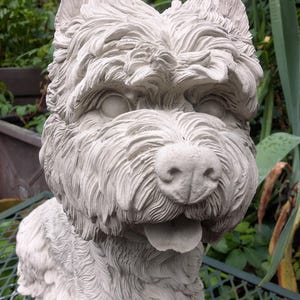 West Highland Terrier Dog Garden Statue - Memorial Concrete Animal Statue Perfect For Dog Lover Gift 12&quot; Large