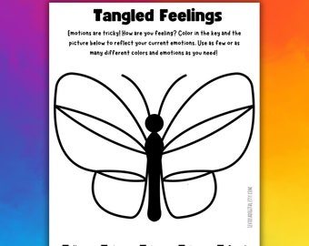 Kids Feelings Worksheet, Therapy Tool, Emotions Printable (PDF Pattern)