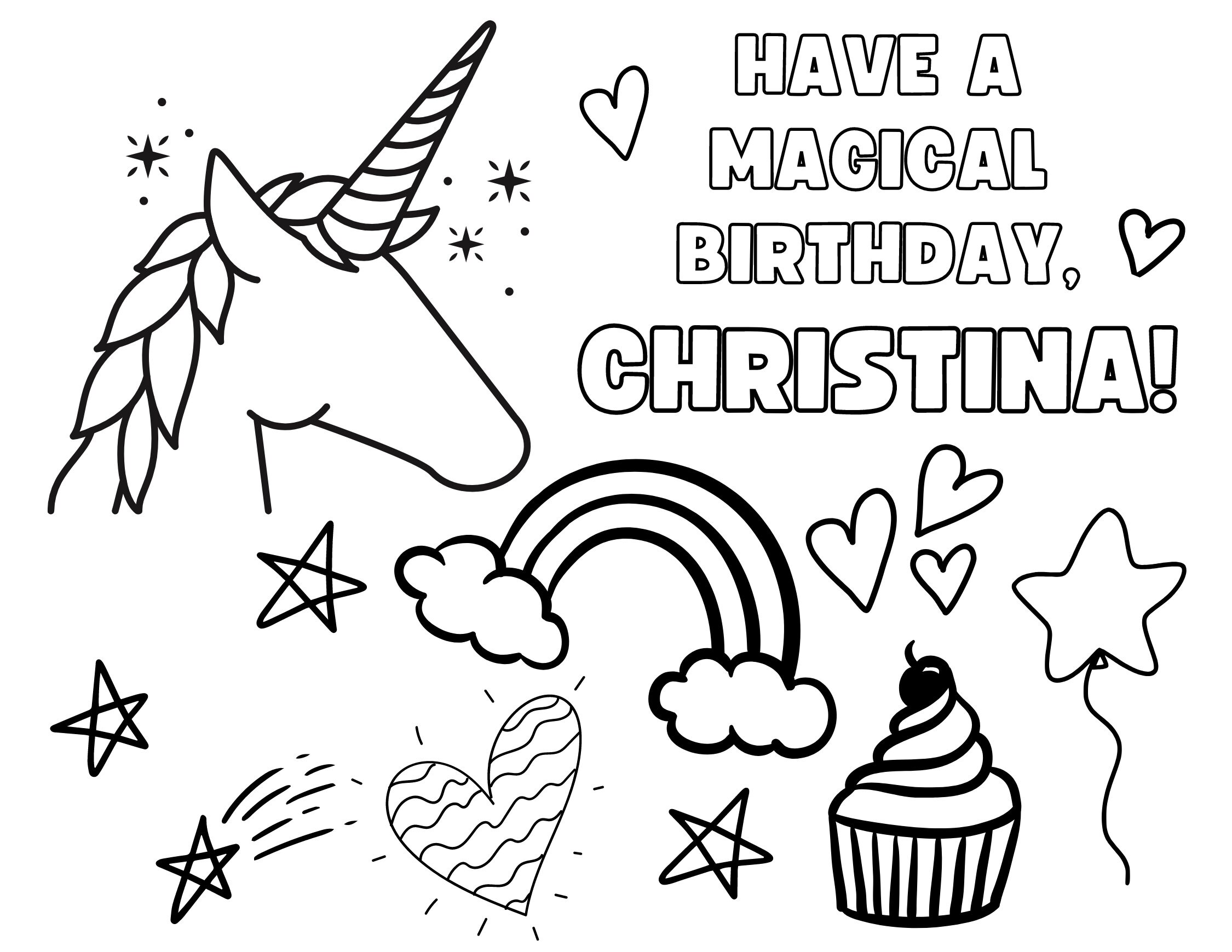 Personalized Birthday Coloring Page, Birthday Coloring Placemat, Kids Birthday Personalized