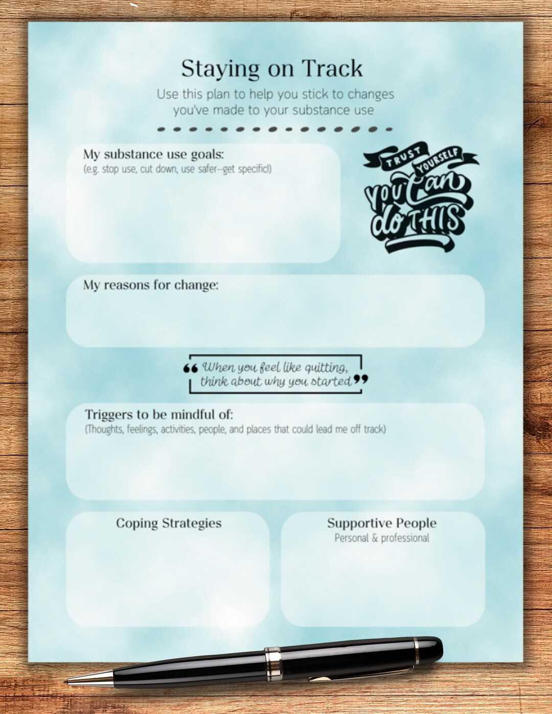 Relapse Prevention Plan Instant Download Substance Use Crisis