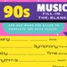 90s Music Trivia Game! Fun Baby Shower, Party Game, Birthday Party Game ...