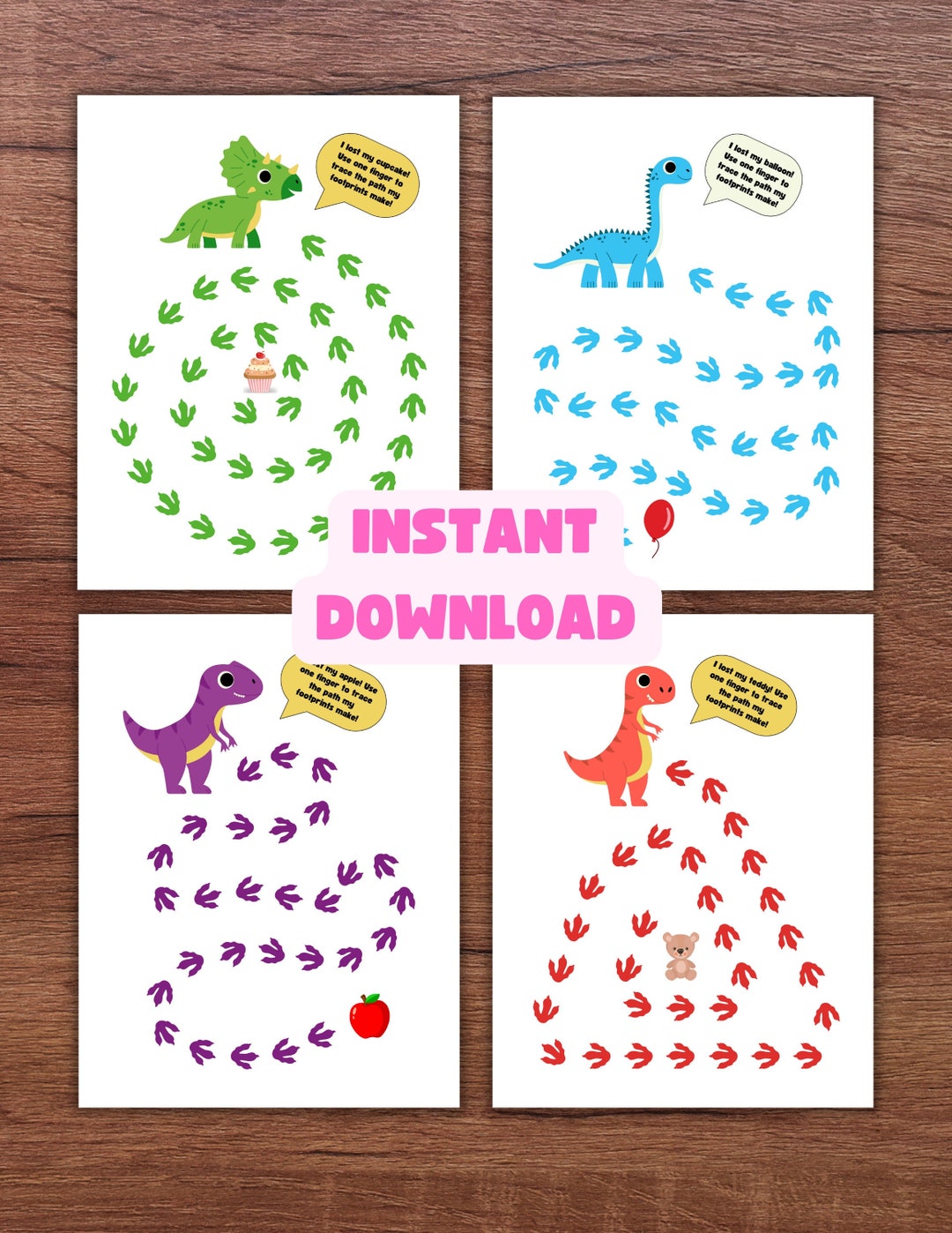 Toddler Finger Tracing Activity Pages Instant Download Young