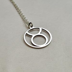 Taurus 925 Sterling Silver Necklace, Astrology Zodiac Necklace, Handmade Elegant Design