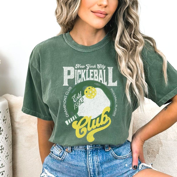 Retro Pickleball Shirt, Pickleball Club Shirt, Pickleball Gift, Pickleball Comfort Colors Shirt, Vintage Style Shirt, Pickleball Accessory