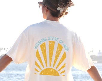 Sunshine Shirt, Coastal Tshirt, Trendy Girls Shirt, Summertime Shirt, Beach Shirt, Comfort Colors Shirt, Oversized Shirt, Summer Graphic Tee