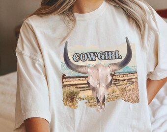 Vintage Cowgirl Shirt, Country Concert Tee, Distressed Western Shirt, Western Graphic Tee, Comfort Colors Shirt, Cute Oversized Shirt