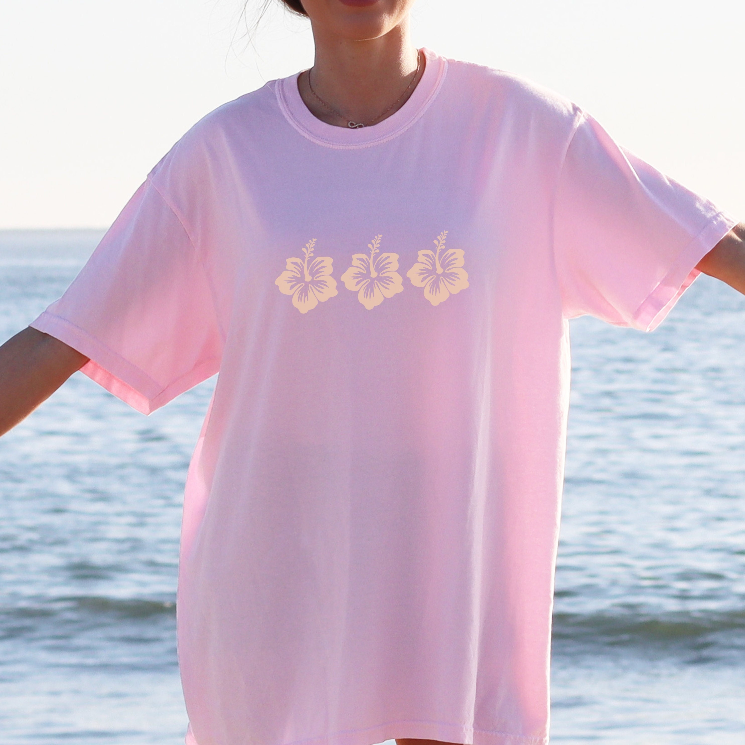 Hibiscus Flower Hawaiian Yellow Print Women's Sweatshirt