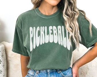 Retro Pickleball Shirt, Pickleball Apparel, Cute Pickleball Gift, Retro Graphic T-Shirt, Comfort Colors Shirt, Pickleball Player Gift
