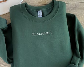 Custom Embroidered Bible Verse Sweatshirt, Christian Apparel