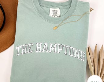 The Hamptons Comfort Colors Shirt, Hamptons Vacation Shirt, The Hamptons Bachelorette Shirts, Oversized Beach Shirt, New England Summer