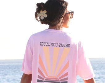 Sunset Shirt, Comfort Colors Shirt, Cute Oversized Shirt, Girls Graphic Tee, Sunshine Shirt, Summer Shirt, Trendy Graphic Shirt, Surf Tshirt