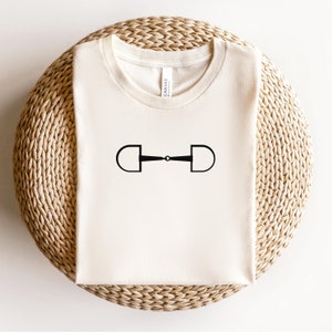 Equestrian T-Shirt, Snaffle Bit Shirt, Cute Equestrian Shirt, Horse Back Riding Shirt, Equestrian Gift, Girls T-Shirt, Minimal Shirt