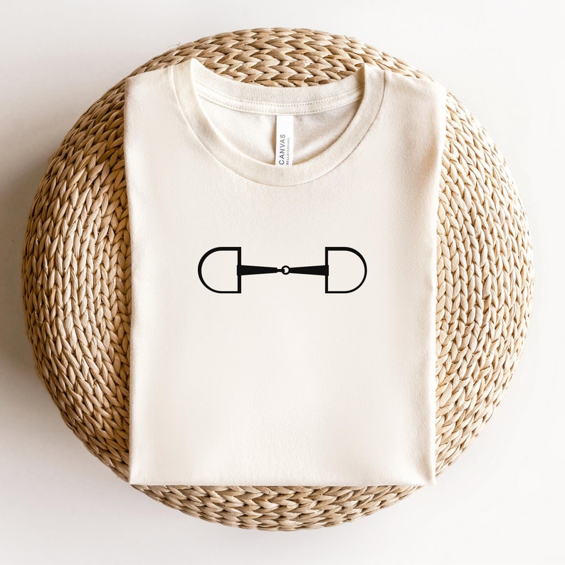 Equestrian T-Shirt, Snaffle Bit Shirt, Cute Equestrian Shirt, Horse Back Riding Shirt, Equestrian Gift, Girls T-Shirt, Minimal Shirt image 1