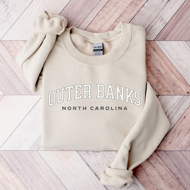 Hoodies For Teen Girls OBX North Carolina Beach Crewneck