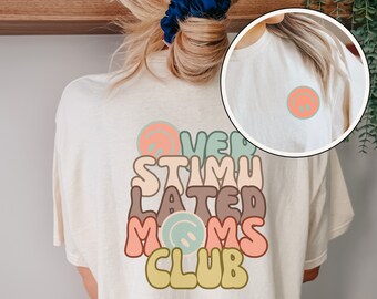 Overstimulated Moms Shirt, Comfort Colors Shirt, Cute Shirt for Moms, Moms Club Shirt, Mom Gift Idea,Trendy Shirt, Retro Mom Shirt
