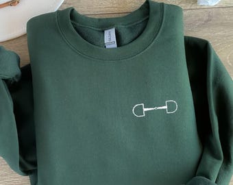 Embroidered Equestrian Sweatshirt, Embroidered Crewneck, Preppy Clothes, Horse Lover Gift, Horse Christmas Gift, Classy Equestrian Apparel