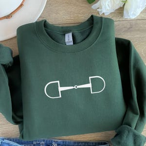 Equestrian Crewneck Sweatshirt, Snaffle Bit Pullover, Cute Equestrian Sweater, D-Ring Bit Sweatshirt, Girls Equestrian Shirt, Horse Girl