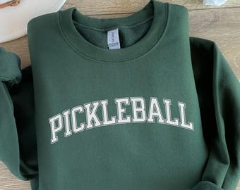 Pickleball Crewneck Sweatshirt, Varsity Style Shirt