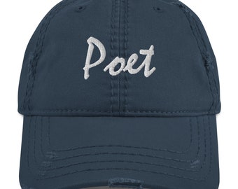 Gorra de papá desgastada de poeta, regalo para escritores